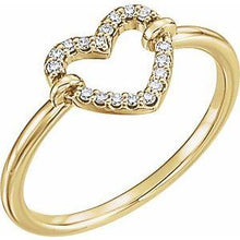Load image into Gallery viewer, .07 CTW Diamond Heart Ring