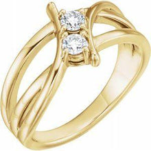 Load image into Gallery viewer, 1 CTW Diamond Two-Stone Ring