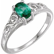 Load image into Gallery viewer, Youth Imitation Birthstone Ring
