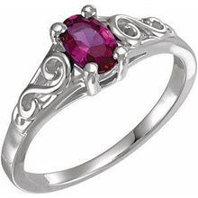 Load image into Gallery viewer, Youth Imitation Birthstone Ring