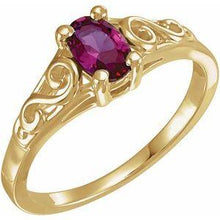 Load image into Gallery viewer, Youth Imitation Birthstone Ring