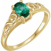 Load image into Gallery viewer, Youth Imitation Birthstone Ring