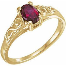 Load image into Gallery viewer, Youth Imitation Birthstone Ring