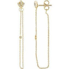 Load image into Gallery viewer, .08 CTW Diamond Chain Earrings