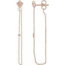 Load image into Gallery viewer, .08 CTW Diamond Chain Earrings