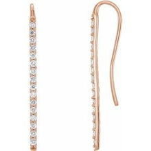 Load image into Gallery viewer, 1/3 CTW Diamond Bar Earrings