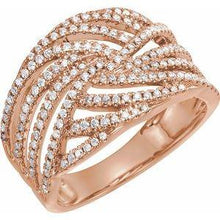Load image into Gallery viewer, 1/2 CTW Diamond Accented Criss-Cross Ring