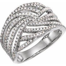 Load image into Gallery viewer, 1/2 CTW Diamond Accented Criss-Cross Ring