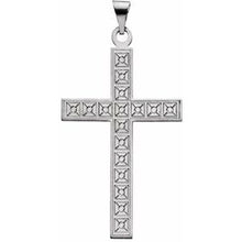 Load image into Gallery viewer, 18x12 mm Geometric Cross Pendant
