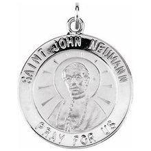 Load image into Gallery viewer, 18 mm Round St. John Neumann Medal