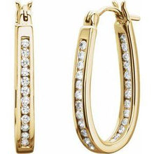 Load image into Gallery viewer, 1/4 CTW Diamond Inside-Outside 13 mm Hoop Earrings