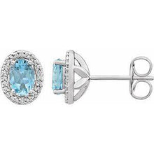 Load image into Gallery viewer, Garnet Mozambique & .025 CTW Diamond Earrings