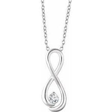 Load image into Gallery viewer, 1/6 CTW Diamond Infinity-Inspired 16-18" Necklace