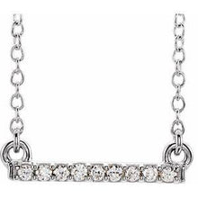 Load image into Gallery viewer, .07 CTW Petite Diamond Bar 16-18" Necklace