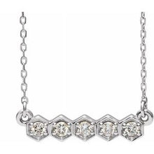 Load image into Gallery viewer, 1/5 CTW Diamond Bar 16-18" Necklace