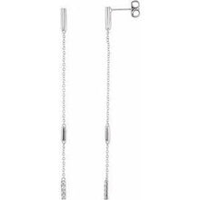 Load image into Gallery viewer, 1/10 CTW Diamond Chain Earrings