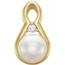 Load image into Gallery viewer, Freshwater Cultured Pearl & .03 CTW Diamond Pendant