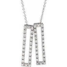 Load image into Gallery viewer, 1/3 CTW Diamond Rectangle 16-18 Inch Necklace