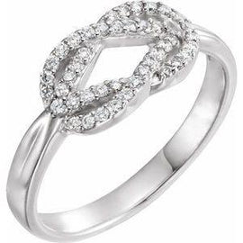 1/5 CTW Diamond Knot Ring