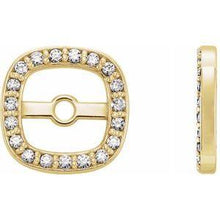 Load image into Gallery viewer, .08 CTW Diamond Halo-Style Earring Jackets
