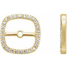 Load image into Gallery viewer, .08 CTW Diamond Halo-Style Earring Jackets