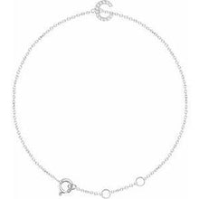 Load image into Gallery viewer, 1/10 CTW Diamond Initial A 6-7" Bracelet