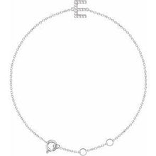 Load image into Gallery viewer, 1/10 CTW Diamond Initial A 6-7" Bracelet