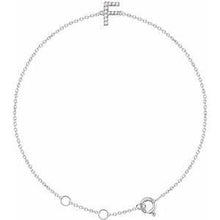 Load image into Gallery viewer, 1/10 CTW Diamond Initial A 6-7" Bracelet