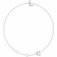 Load image into Gallery viewer, 1/10 CTW Diamond Initial A 6-7" Bracelet