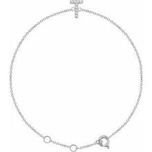 Load image into Gallery viewer, 1/10 CTW Diamond Initial A 6-7" Bracelet