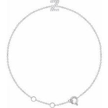 Load image into Gallery viewer, 1/10 CTW Diamond Initial A 6-7" Bracelet