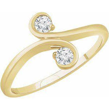 Load image into Gallery viewer, 1/5 CTW Diamond Two-Stone Ring
