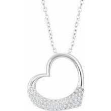 Load image into Gallery viewer, 1/5 CTW Diamond Heart 16-18" Necklace