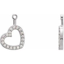 Load image into Gallery viewer, 1/5 CTW Diamond Heart Earring Jackets