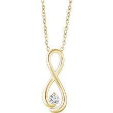 Load image into Gallery viewer, 1/6 CTW Diamond Infinity-Inspired 16-18" Necklace