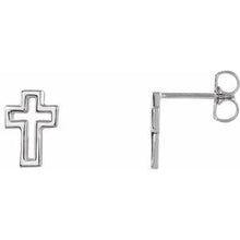 Load image into Gallery viewer, Open Cross Earrings