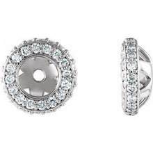 Load image into Gallery viewer, 1/5 CTW Diamond Earrings Jackets with 3.5 mm ID