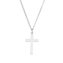 Load image into Gallery viewer, 25x16 mm Cross 18" Necklace