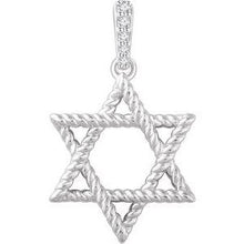 Load image into Gallery viewer, .025 CTW Diamond Star of David Pendant