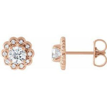 Load image into Gallery viewer, 5/8 CTW Diamond Halo-Style Earrings