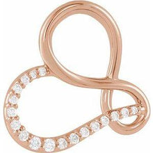 Load image into Gallery viewer, .07 CTW Diamond Infinity-Inspired Heart Pendant