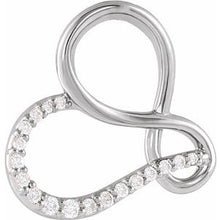 Load image into Gallery viewer, .07 CTW Diamond Infinity-Inspired Heart Pendant