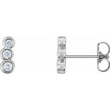 Load image into Gallery viewer, 1/6 CTW Diamond Petite Ear Climbers