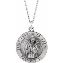 Load image into Gallery viewer, 22 mm Round St. Francis of Assisi Medal