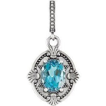 Load image into Gallery viewer, Swiss Blue Topaz Victorian Style Pendant
