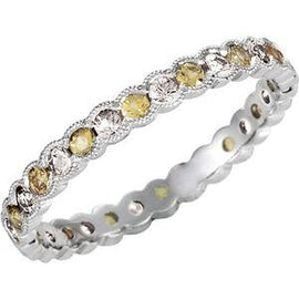 1/3 CTW Diamond Sapphire Eternity Band