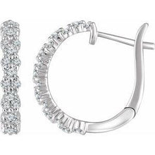 Load image into Gallery viewer, 5/8 CTW Diamond Hoop Earrings