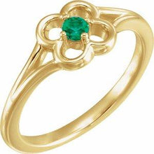 Load image into Gallery viewer, Blue Sapphire Youth Flower Ring