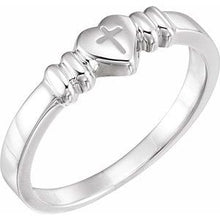 Load image into Gallery viewer, Heart & Cross Chastity Ring