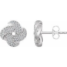 Load image into Gallery viewer, 1/3 CTW Diamond Knot Earrings